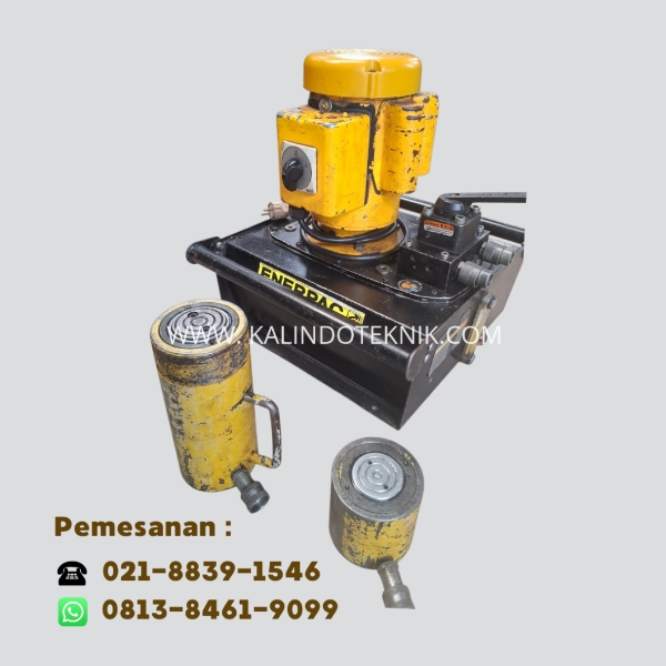 set pompa hidrolik elektrik dan silinder enerpac untuk sewa roller tank